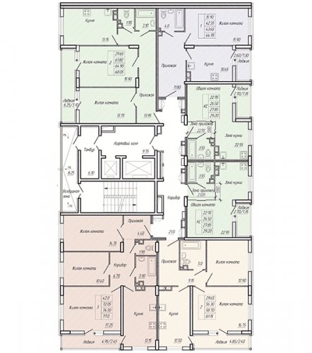 План 5-9 этажей