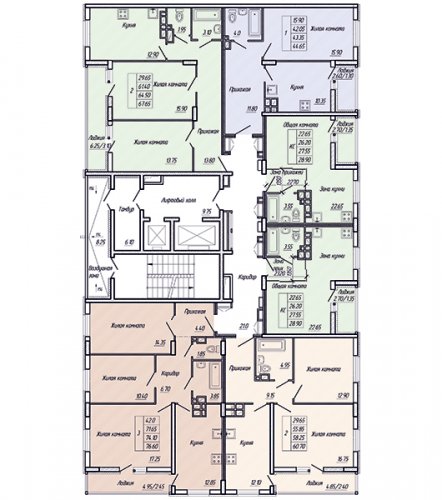 План 14-15 этажей