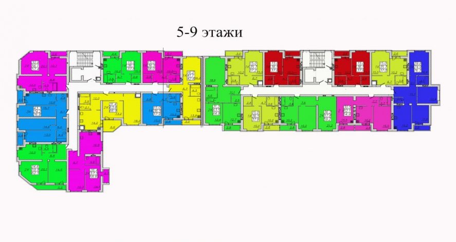 План 5-9 этажей