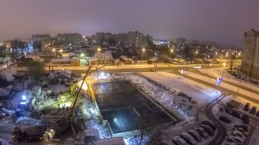 Ход строительства ЖК Центральный (ул. Зеленая) на 13 февраля 2016