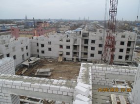 Ход строительства Дом на ул. Ташкентская, д. 110 на 14 апреля 2016