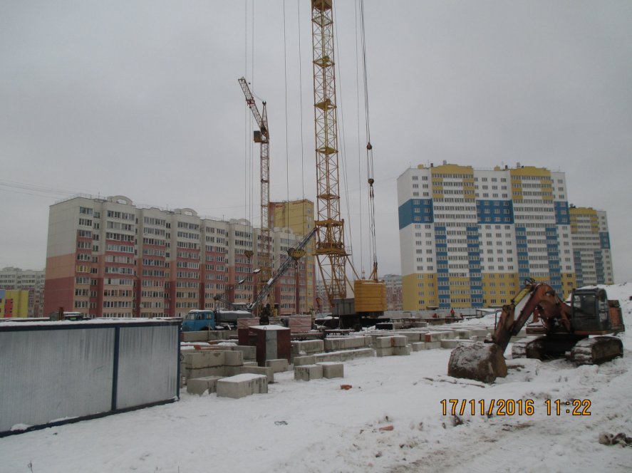 Ход строительства Дом на ул. Кудряшова Литер 2 на 17 ноября 2016