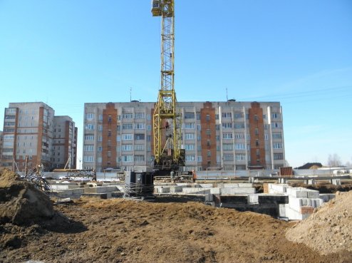 Ход строительства ЖК Малахит (Авдотьино, ул. Революционная), литер 13 на 5 апреля 2013