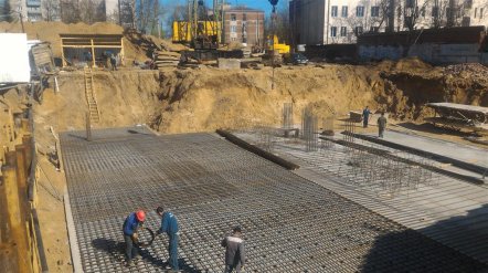 Ход строительства ЖК Панорама, литер 1 (по ул. Карла Маркса) на 29 апреля 2016