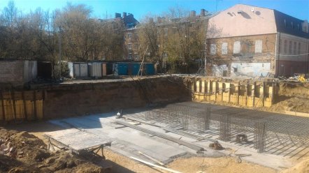 Ход строительства ЖК Панорама, литер 1 (по ул. Карла Маркса) на 29 апреля 2016