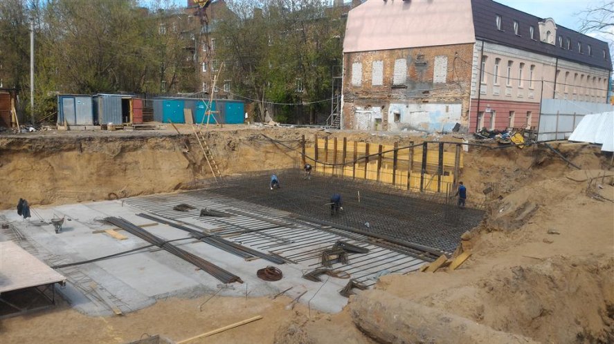 Ход строительства ЖК Панорама, литер 1 (по ул. Карла Маркса) на 4 мая 2016