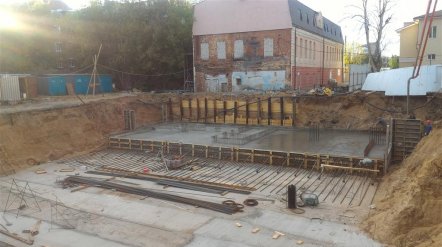 Ход строительства ЖК Панорама, литер 1 (по ул. Карла Маркса) на 12 мая 2016