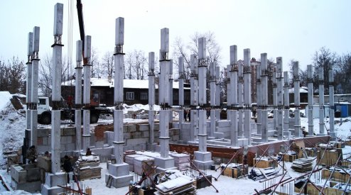 Ход строительства ЖК на ул. Б. Хмельницкого на 11 января 2017
