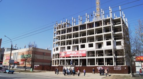Ход строительства ЖК на ул. Б. Хмельницкого на 11 апреля 2017