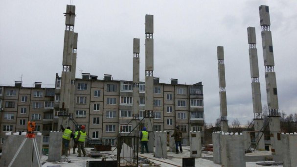Ход строительства ЖК Аврора (Авдотьино, ул. Революционная) на 21 апреля 2017
