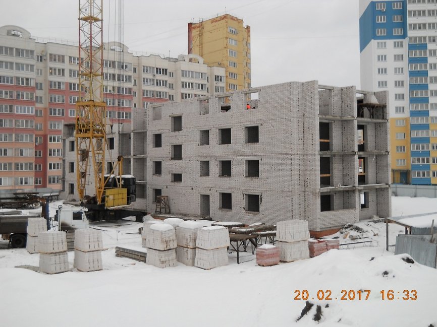 Ход строительства Дом на ул. Кудряшова Литер 2 на 20 февраля 2017