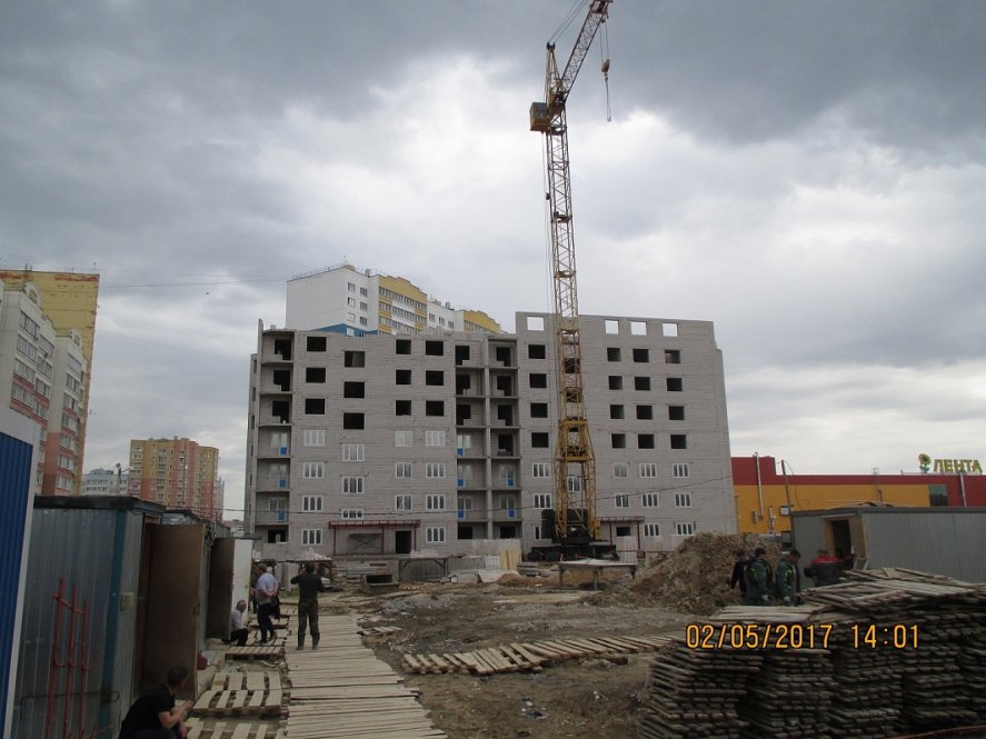 Ход строительства Дом на ул. Кудряшова Литер 2 на 2 мая 2017
