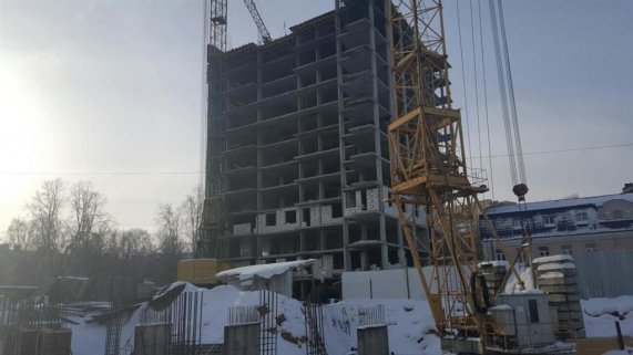 Ход строительства ЖК Панорама, литер 1 (по ул. Карла Маркса) на 3 февраля 2017