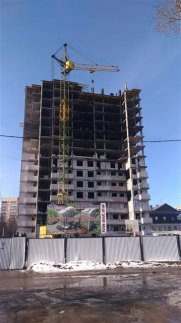 Ход строительства ЖК Панорама, литер 1 (по ул. Карла Маркса) на 9 марта 2017