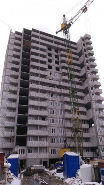 Ход строительства ЖК Панорама, литер 1 (по ул. Карла Маркса) на 14 апреля 2017