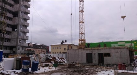 Ход строительства ЖК Панорама, литер 2 (по ул. Карла Маркса) на 18 апреля 2017