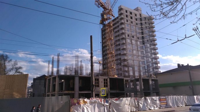 Ход строительства ЖК Панорама, литер 1 (по ул. Карла Маркса) на 13 июня 2017