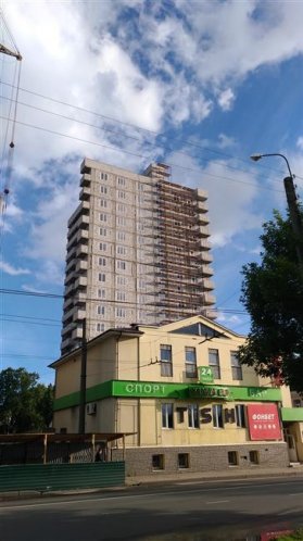Ход строительства ЖК Панорама, литер 1 (по ул. Карла Маркса) на 21 июля 2017