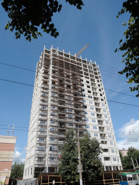 Ход строительства ЖК на ул. Б. Хмельницкого на 25 июля 2017