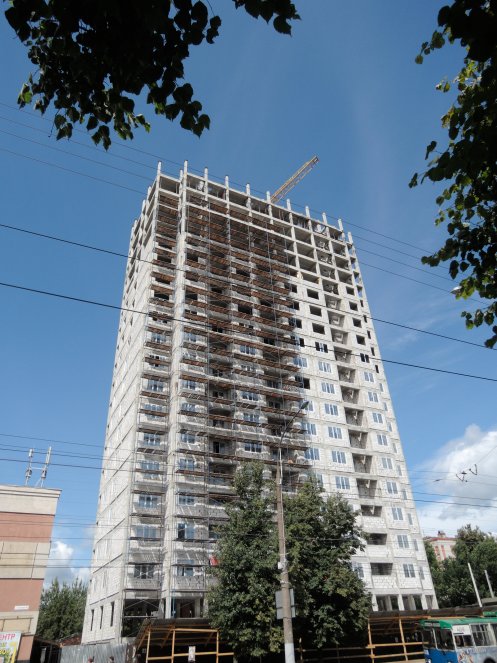 Ход строительства ЖК на ул. Б. Хмельницкого на 25 июля 2017