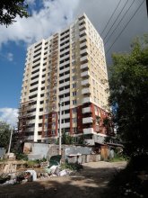 Ход строительства ЖК Панорама, литер 1 (по ул. Карла Маркса) на 6 августа 2017