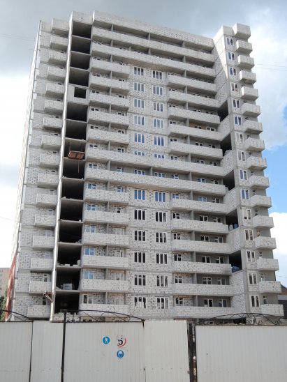 Ход строительства ЖК Панорама, литер 1 (по ул. Карла Маркса) на 6 августа 2017