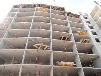 Ход строительства ЖК Панорама, литер 2 (по ул. Карла Маркса) на 6 августа 2017