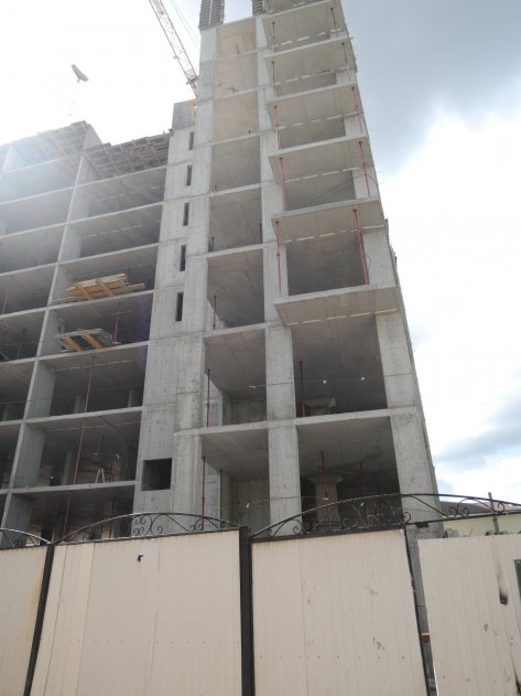 Ход строительства ЖК Панорама, литер 2 (по ул. Карла Маркса) на 6 августа 2017