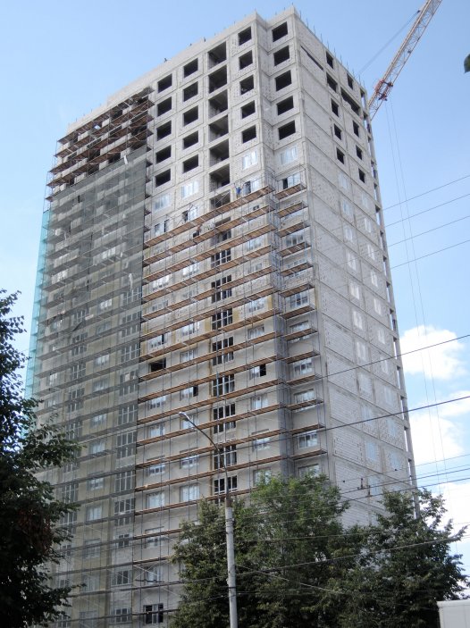 Ход строительства ЖК на ул. Б. Хмельницкого на 10 августа 2017