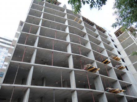 Ход строительства ЖК Панорама, литер 2 (по ул. Карла Маркса) на 17 августа 2017