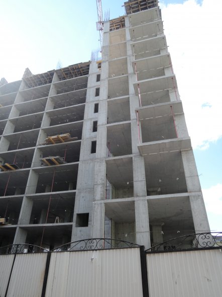 Ход строительства ЖК Панорама, литер 2 (по ул. Карла Маркса) на 17 августа 2017