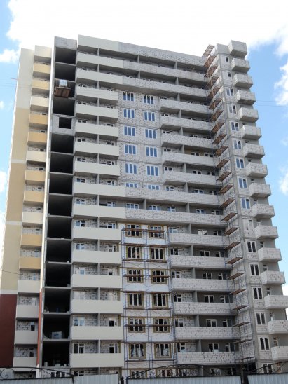 Ход строительства ЖК Панорама, литер 1 (по ул. Карла Маркса) на 17 августа 2017