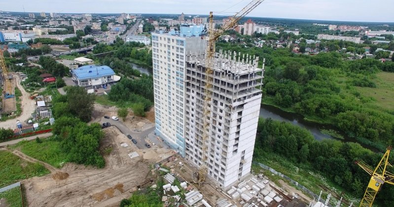 Ход строительства ЖК на ул. Наумова (литер 1) на 25 августа 2017