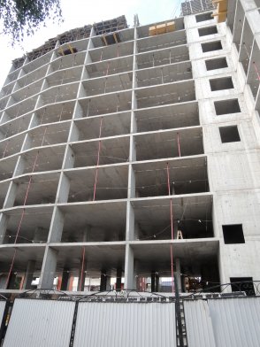 Ход строительства ЖК Панорама, литер 2 (по ул. Карла Маркса) на 3 сентября 2017