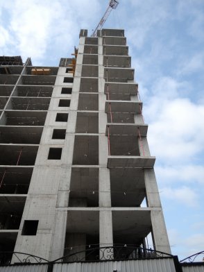 Ход строительства ЖК Панорама, литер 2 (по ул. Карла Маркса) на 3 сентября 2017