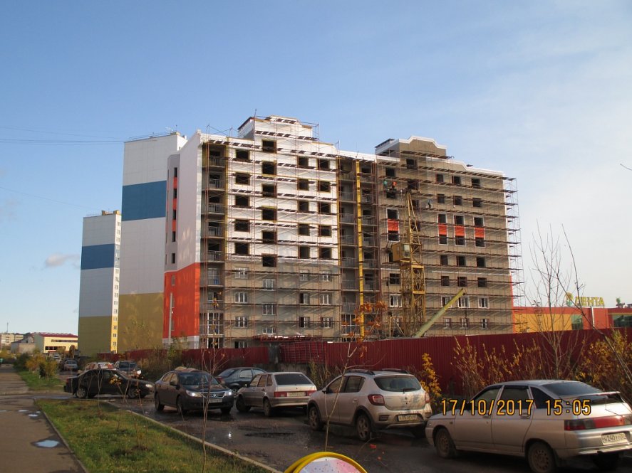 Ход строительства Дом на ул. Кудряшова Литер 2 на 17 октября 2017