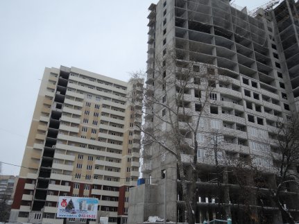 Ход строительства ЖК Панорама, литер 2 (по ул. Карла Маркса) на 24 декабря 2017