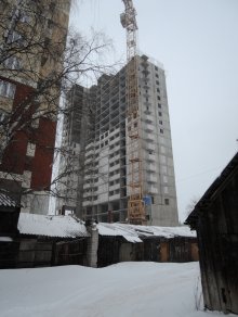 Ход строительства ЖК Панорама, литер 2 (по ул. Карла Маркса) на 29 января 2018