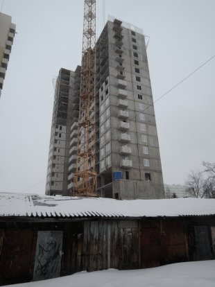 Ход строительства ЖК Панорама, литер 2 (по ул. Карла Маркса) на 29 января 2018