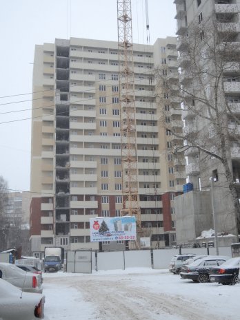 Ход строительства ЖК Панорама, литер 1 (по ул. Карла Маркса) на 29 января 2018