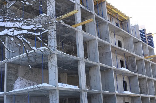Ход строительства ЖК Каскад, литер 1 (ул. 2-я Полевая) на 7 февраля 2018