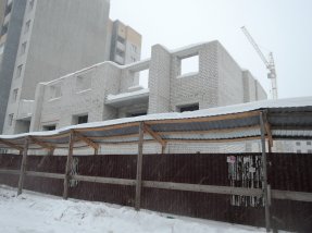Ход строительства Дом по пер. Белинского на 4 марта 2018