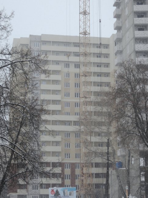 Ход строительства ЖК Панорама, литер 1 (по ул. Карла Маркса) на 15 марта 2018