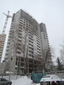 Ход строительства ЖК Панорама, литер 2 (по ул. Карла Маркса) на 15 марта 2018