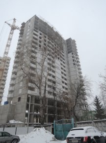 Ход строительства ЖК Панорама, литер 2 (по ул. Карла Маркса) на 15 марта 2018