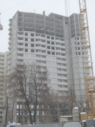 Ход строительства ЖК Панорама, литер 2 (по ул. Карла Маркса) на 15 марта 2018