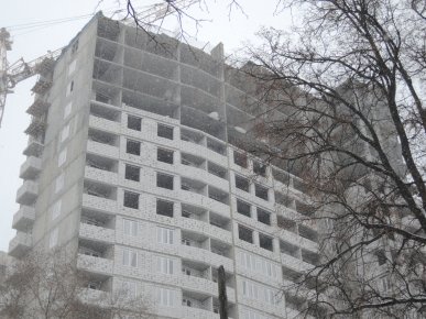 Ход строительства ЖК Панорама, литер 2 (по ул. Карла Маркса) на 15 марта 2018