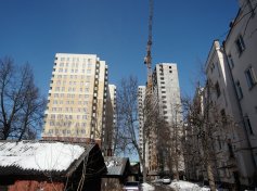 Ход строительства ЖК Панорама, литер 1 (по ул. Карла Маркса) на 5 апреля 2018