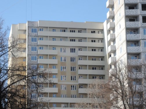 Ход строительства ЖК Панорама, литер 1 (по ул. Карла Маркса) на 5 апреля 2018