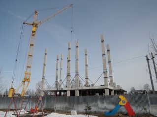 Ход строительства ЖК Аврора (Авдотьино, ул. Революционная) на 8 апреля 2018